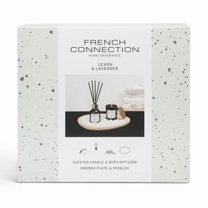 French Connection Lemon & Lavender Diffuser 50ml + Candle 55g