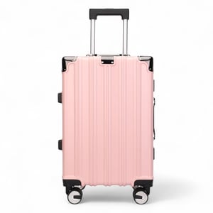 Robust Pink Hard Shell Cabin Suitcase Luggage Suitable for Easyjet, Ryanair, Wizzair