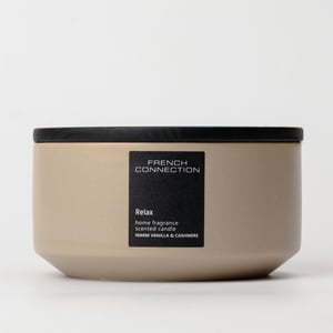 French Connection Stone Collection Warm Vanilla & Cashmere Candle 405g