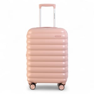 Hård kabinväska 37 x 22 x 55 cm rosa TSA-säker bagageväska lämplig för Easyjet, Ryanair