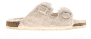 Kisses Girls Fluffy Slippers Mules Faux Fur Glee beige