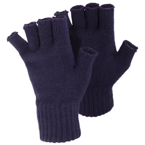 FLOSO Ladies/Womens Winter Fingerless Gloves (Navy)