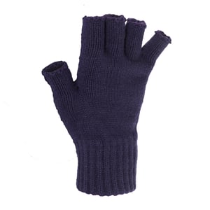 FLOSO Ladies/Womens Winter Fingerless Gloves (Navy)