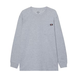 Dickies Pocket Tee Lange Mouw Katoenen Heren Grijs T-Shirt