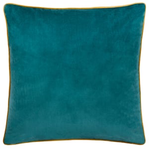 Furn Meridian Velvet Feather Filled Cushion Teal, 45 cm x 45 cm