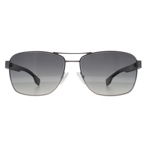 Hugo Boss Aviator Mens Matte Dark Ruthenium  Grey Gradient Polarized BOSS 1559/O/S