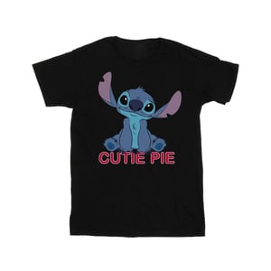 Disney Meisjes Lilo en Stitch Stitch Cutie Pie Katoenen T-shirt (Zwart)