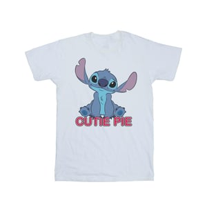 Disney Meisjes Lilo en Stitch Stitch Cutie Pie Katoenen T-shirt (Wit)