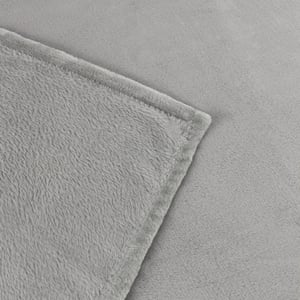 Furn Plain Harrow Fleece Throw, 140 cm x 180 cm, Grey