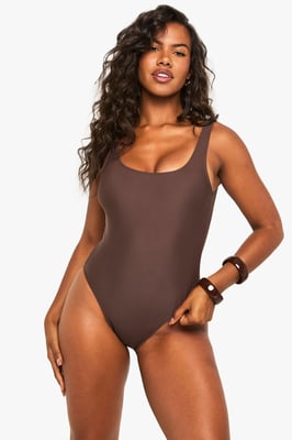 Petite Swimwear Essentials Square Neck Swimsuit