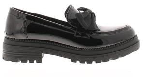 Apache Womens Loafers Shoes Work School Fort Slip On black patent