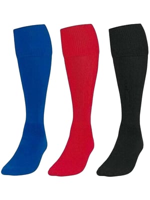 3 Pack Kids Football Socks - BLK/RED/BLU