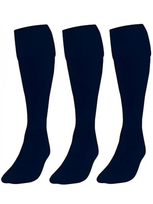 3 Pack Navy Football Socks Kids