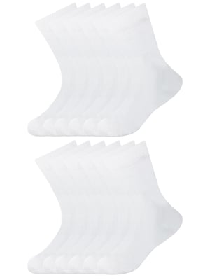 12 Pack Kids White School Socks