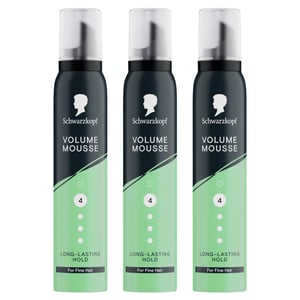 SK Styling Mousee Volume HL4, 200ml Strong Hold Foam for Curly Hair, 3 Pack