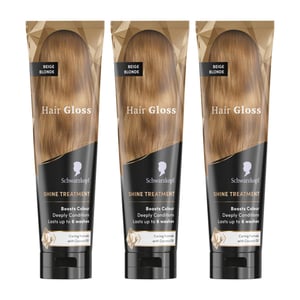 Schwarzkopf Hair Gloss Shine Treatment Beige Blonde 150ml, 3 Pack