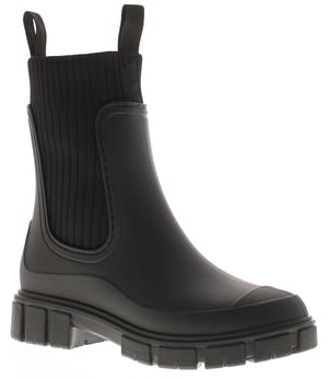 Platino Womens Wellies Paddle Pull On black
