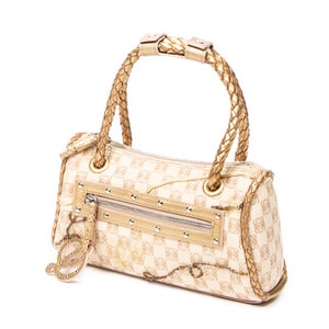 Braided Handle Zip Tote  Handbag