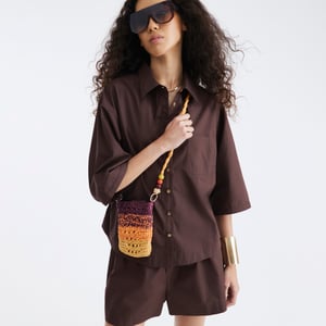 River Island Womens Multi Colour Raffia Cross Body Phone Bag