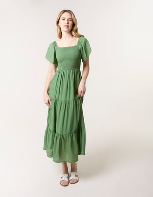 Flutter Sleeve Maxi Dress