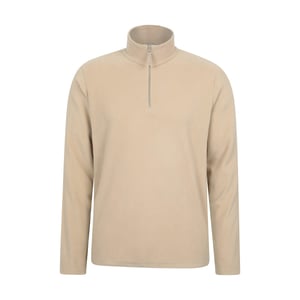 Mountain Warehouse Mens Camber II Camo Fleecetröja med halv dragkedja (Off White)