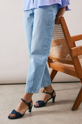 Good For The Sole: Wide Fit Trisha Two Part Heeled Sandals