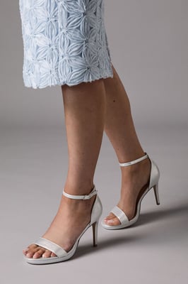Talia Metallic Textile Platform High Heel Sandals