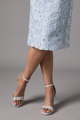 Talia Metallic Textile Platform High Heel Sandals
