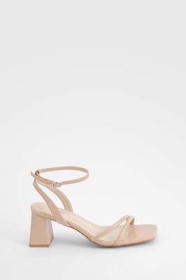 Wide Fit Asymmetric 2 Part Block Heels