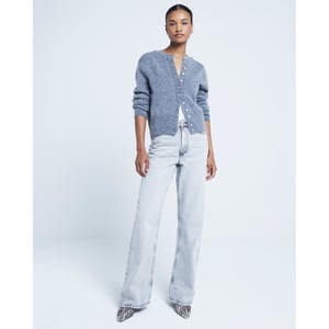 River Island Womens Straight Fit Jeans Grey Relaxed
