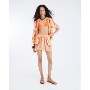 River Island Womens Orange Long Sleeve Graphic Print Shirt