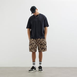 River Island Mens Brown Camouflage Cargo Shorts