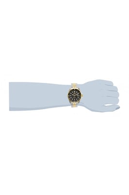 Invicta Pro Diver 35131 Heren Horloge - Quartz Uurwerk - Roestvrij Staal met zwarte Wijzerplaat - 43mm