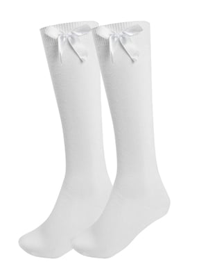6 Pack Girls Knee High Socks With Bow