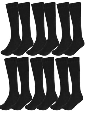 12 Pack Kids Plain Knee High Socks