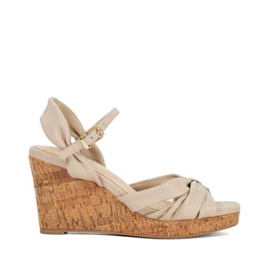 Dune Ladies Kander - Cork Wedge Heel Sandals