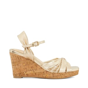 Dune Ladies Kander - Cork Wedge Heel Sandals