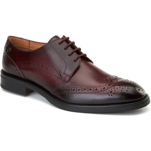 Base London Pocket Läder Herrskor Bordo Brogues