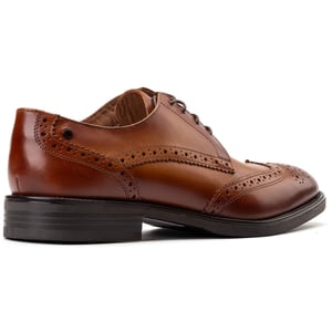 Base London Pocket Leren Heren Tan Brogue Schoenen