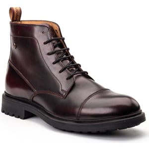 Base London Boulton Leren Heren Bordo Enkellaarzen
