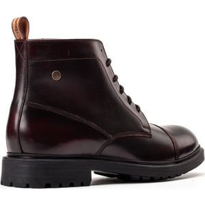Base London Boulton Leren Heren Bordo Enkellaarzen