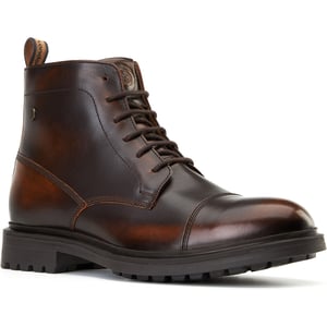 Base London Boulton Leren Heren Bruine Enkellaarzen