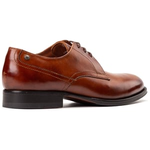 Base London Edison Leren Herenschoenen Met Veters In Verbrand Bruin