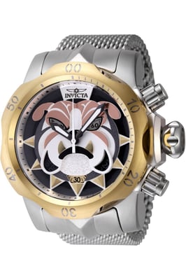 Invicta Venom 48170 Heren Horloge - Quartz Uurwerk - Roestvrij Staal met bruine Wijzerplaat - 54mm