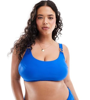 Yours jewel bikini top in cobalt