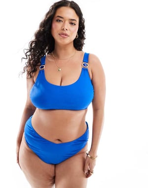 Yours jewel bikini top in cobalt