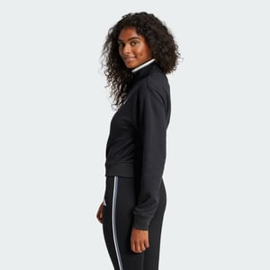 Essentials Color Pop French Terry Crop Quarter-Zip Track Jacket