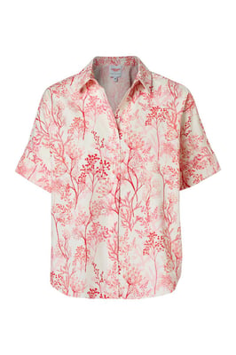 Caroline Tensen Leeds Oversized Print Blouse Wit / Oranje