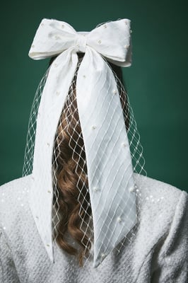 Lisa Tan Bridal Bow Pill Box Fascinator