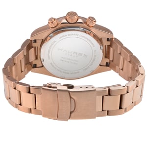 Haurex Italy:Arcobaleno SS/IPRG Case, Multi colored   Bezel, Black Dial, SS/IPRG Bracelet Watch